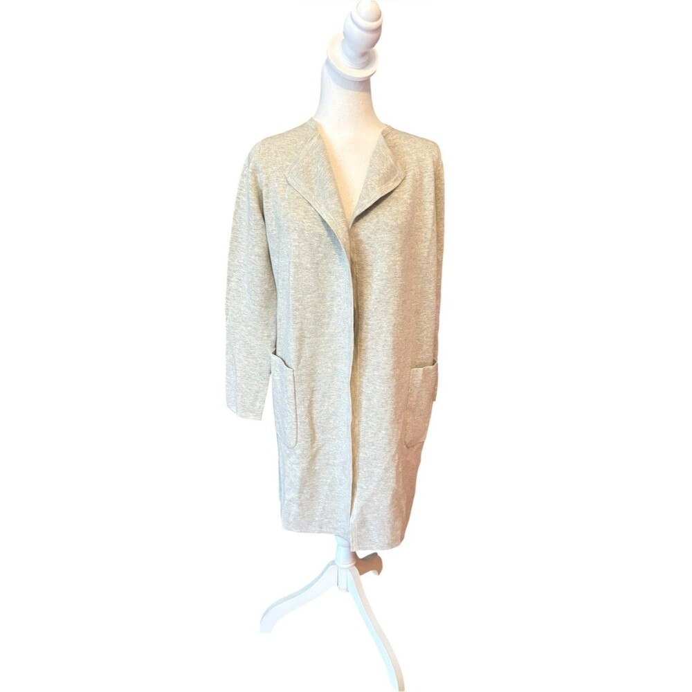 J Crew Juliette Collarless Sweater Blazer In Gray Womens XXS NEW Cotton Wool